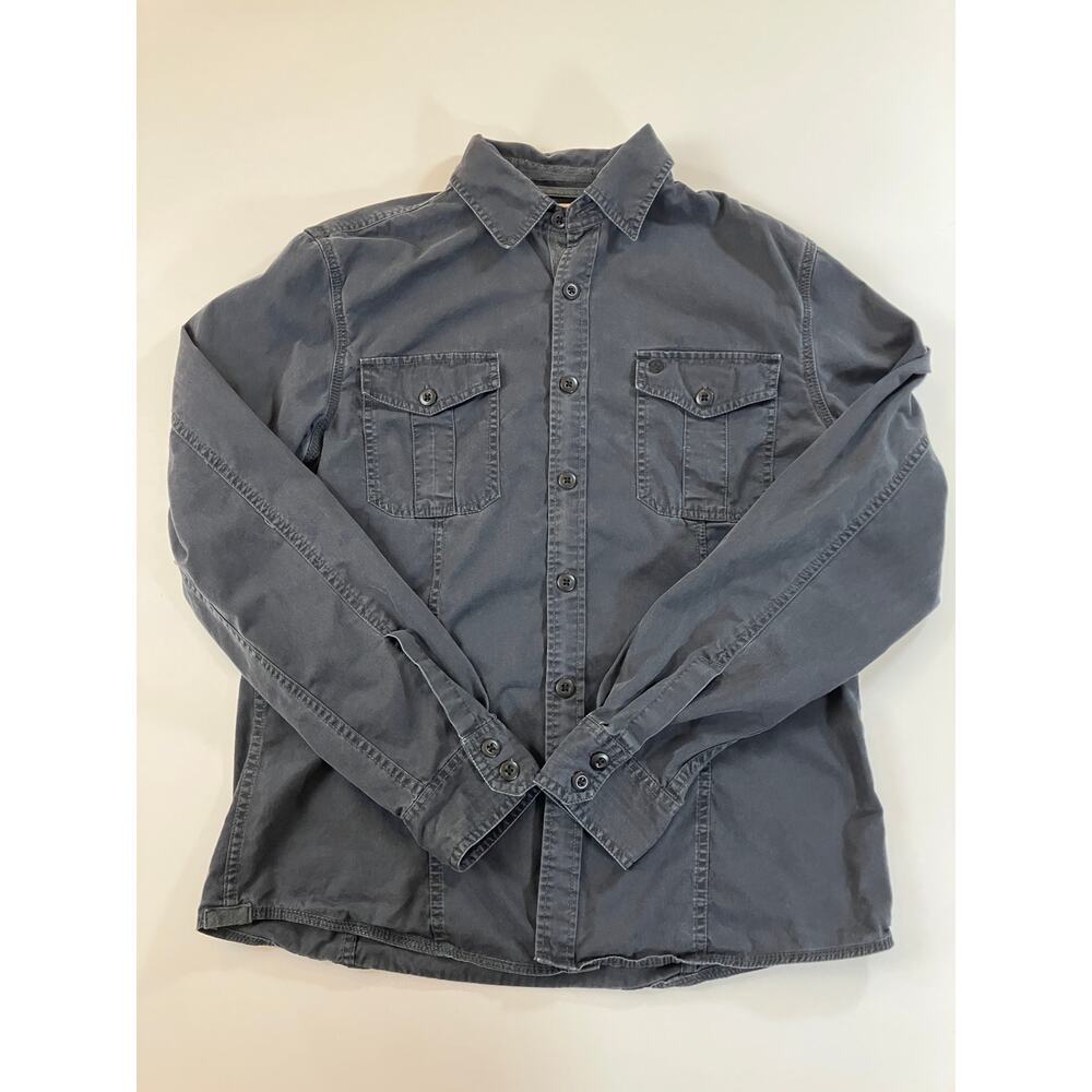 Converse One Star Men’s M Charcoal Long Sleeve Utility Shirt 100% Cotton